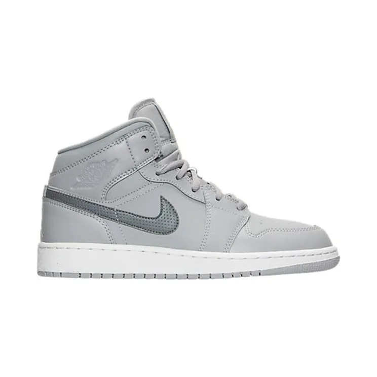 Jordan 1 Retro Mid “Wolf Grey / White / Cool Grey” (554725-033)