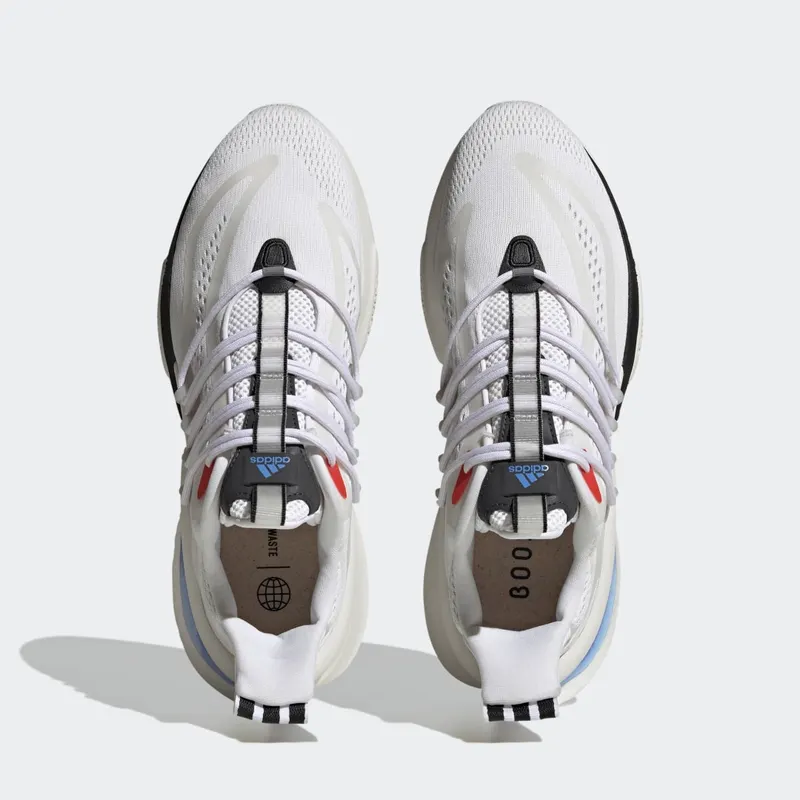 Adidas Alphaboost V1 Sustainable BOOST Lifestyle Running Cloud White / Blue Fusion / Bright Red (HP2757)