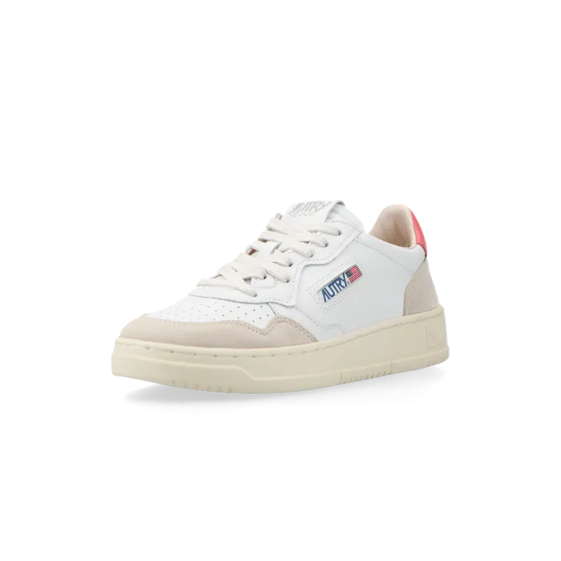 Autry Medalist Low W (White / pink) – AULWLS78