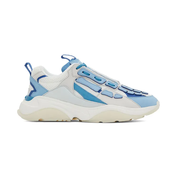 AMIRI White & Blue Bone Runner Low-Top Sneakers (PF22MFS001-878)