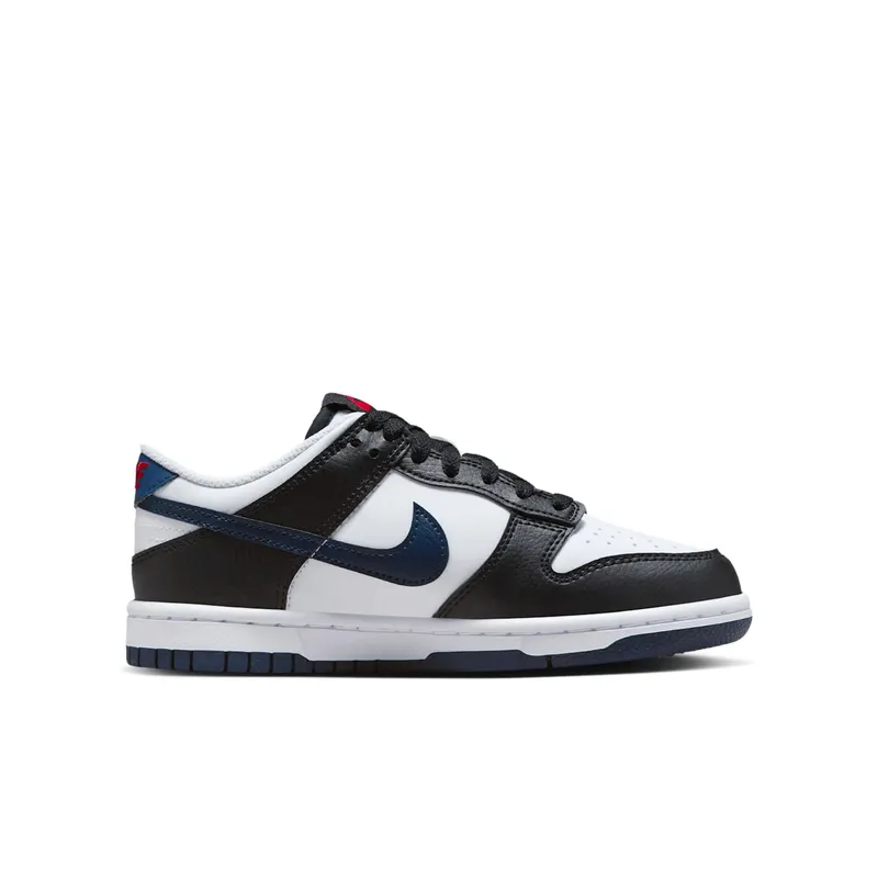 Nike Dunk Low “Black / White / University Red / Midnight Navy” (HJ9202-001)