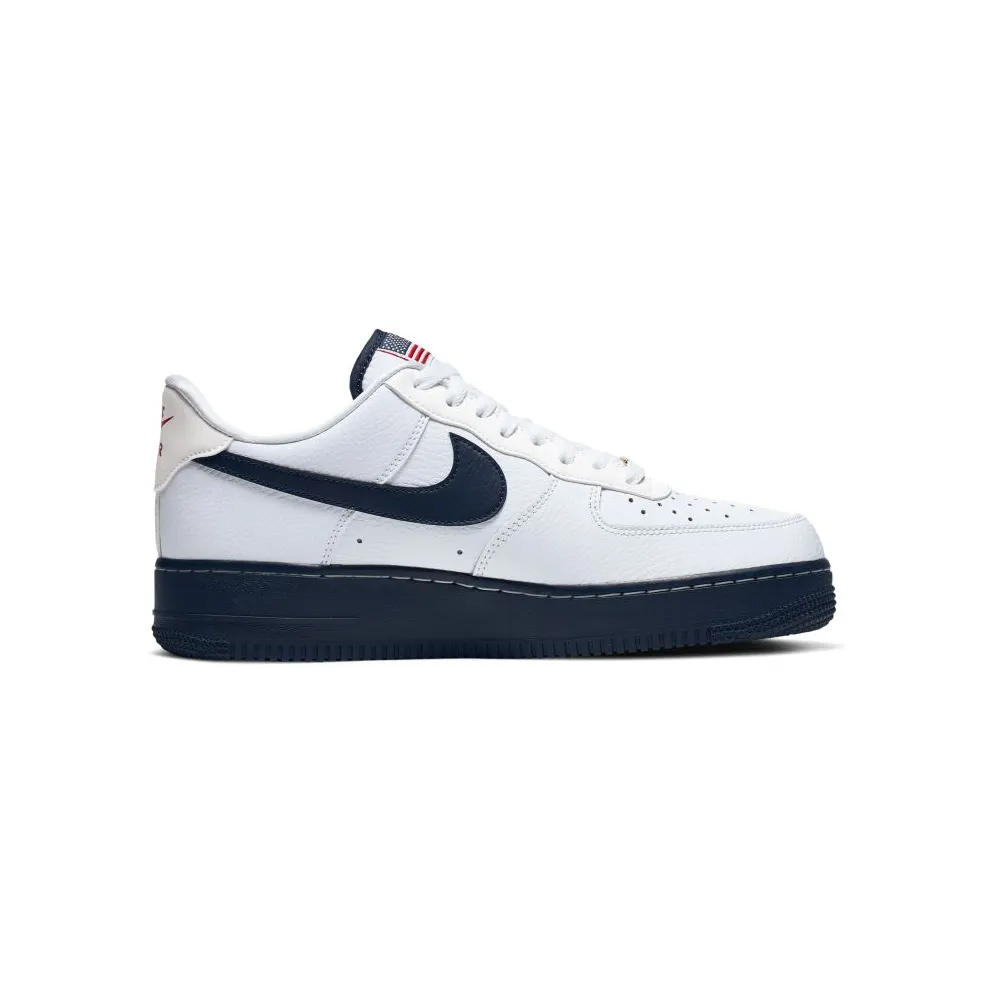 Nike Air Force 1 Low USA White/Sport Red-Metallic Gold-Obsidian (CK5718-100)
