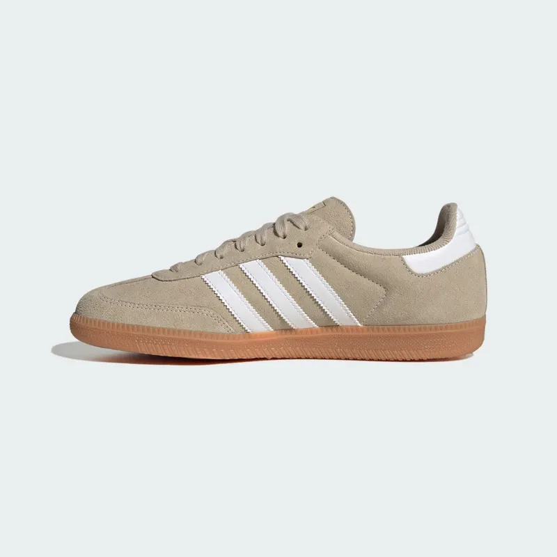 Adidas SAMBA OG Shoes Khaki Three / Cloud White / Gum (KK2272)