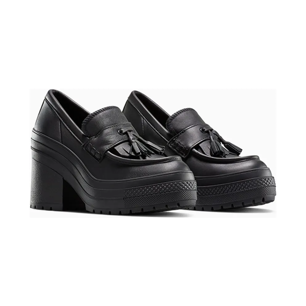 Converse Chuck 70 De Luxe Heel Loafer Platform Leather Black/Black/Black (A14714C)