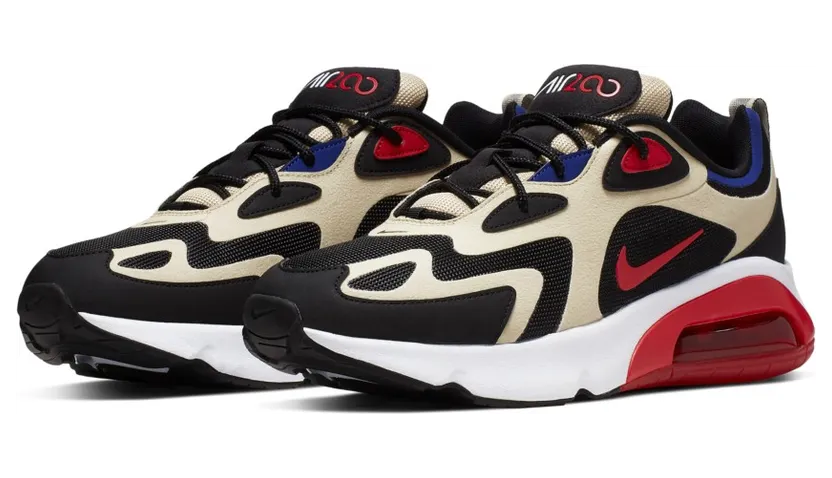 Nike Air Max 200 Team Gold University Red Black