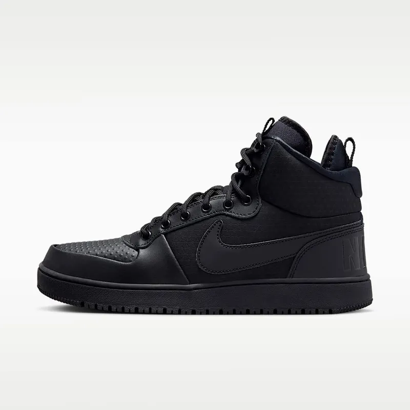Nike Court Borough Mid Winter Triple Black Black/Black-Black (AA0547-002)