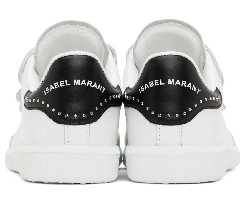Isabel Marant White & Black Studded Beth Sneakers (BK0031-00M022S) (2)