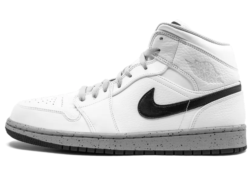 Air Jordan 1 Mid White Cement (554724-115)