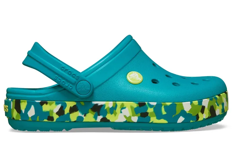 Crocs Crocband Glow Confetti Band Clog Turbo Teal Multi (212523-3BU)