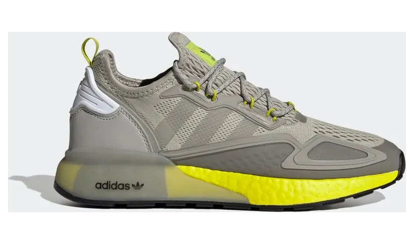 adidas ZX 2K Boost Schuh Metal Grey / Cloud White / Acid Buzz (FY2002)