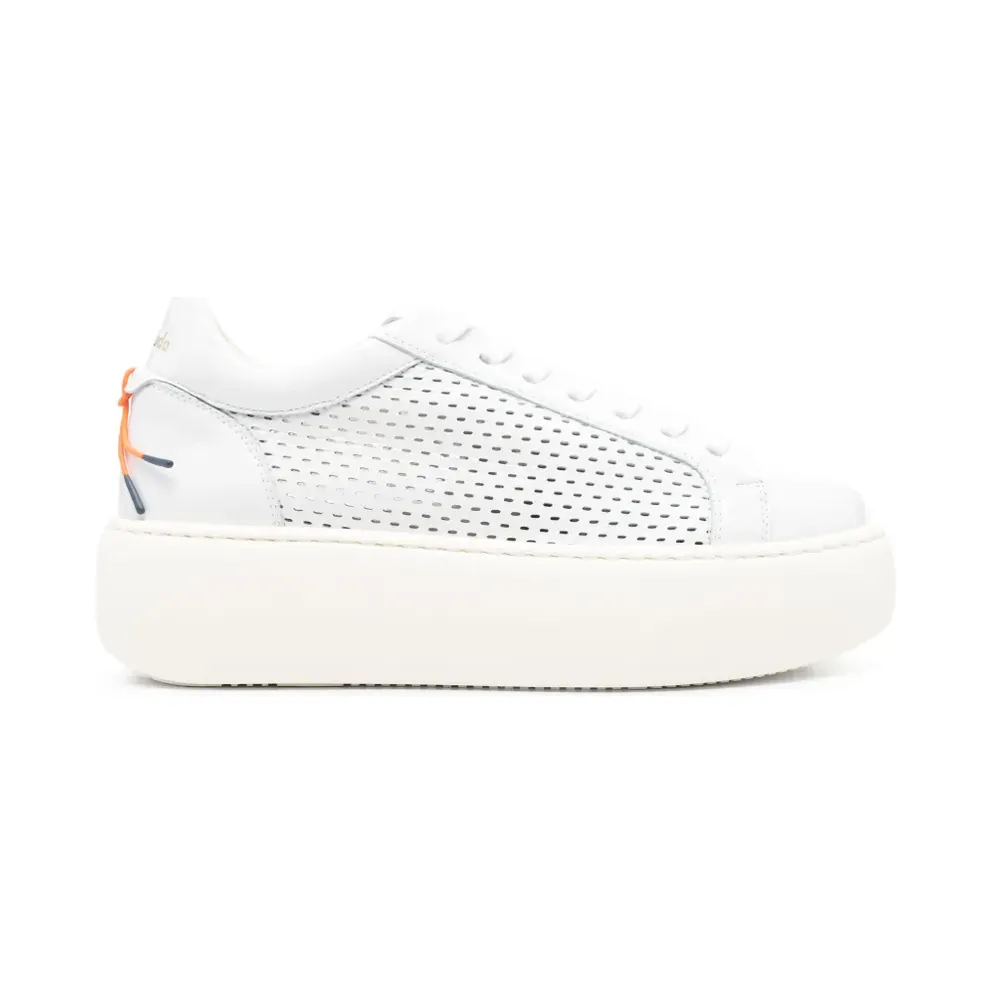 Barracuda with plateauzool and geperforeerd detail – White (BD1485)