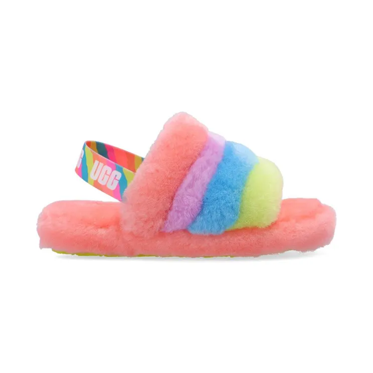 UGG Fluff Yeah Slide Peach Bliss Multi Color (1124925K-PBMT)