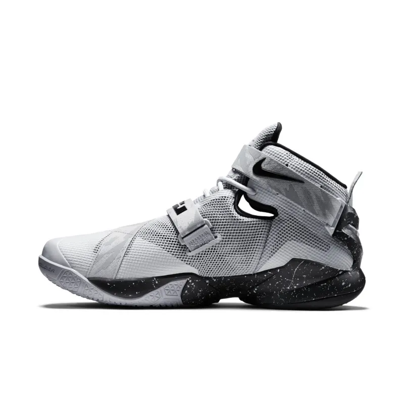 LeBron Soldier 9 Wolf Grey/Black-White (749490-010)