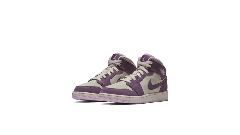 Jordan 1 Mid Pro Purple Desert Sand (GS) Pro Purple/Desert Sand (555112-500)