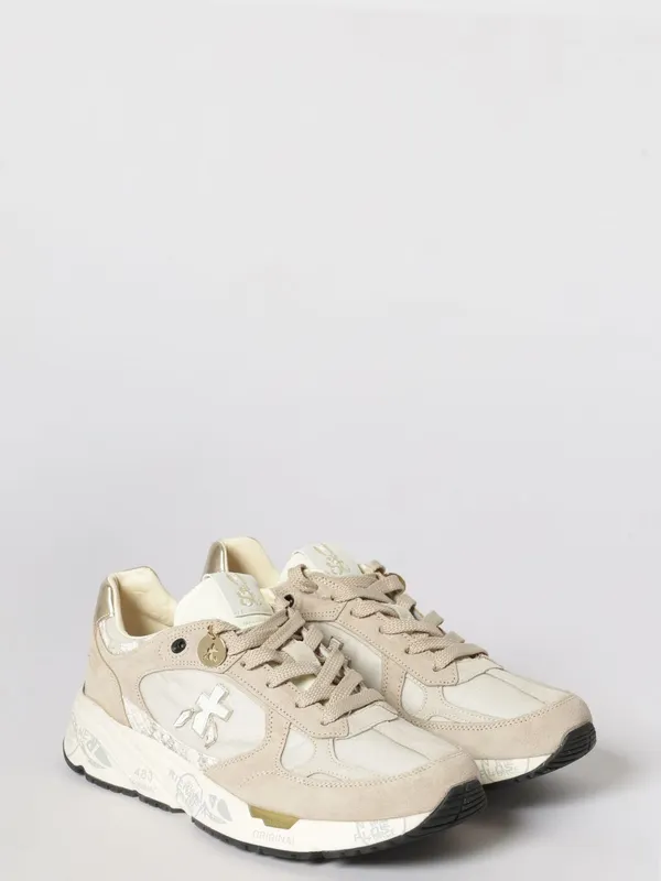 Premiata Mased Suede and Nylon Sneakers Beige (MASED8116)