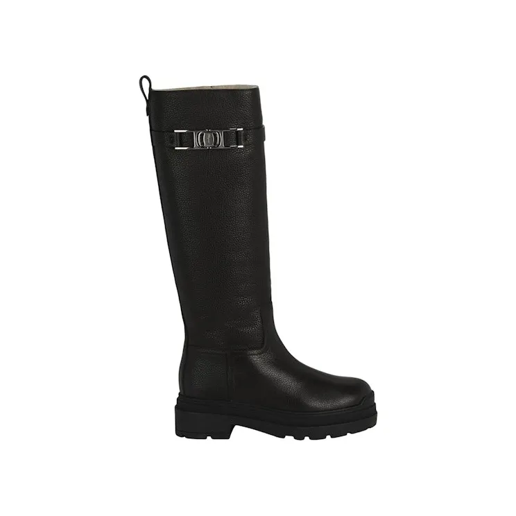 Ferragamo Ryder F Knee-High Boots Black (01D654-753979)