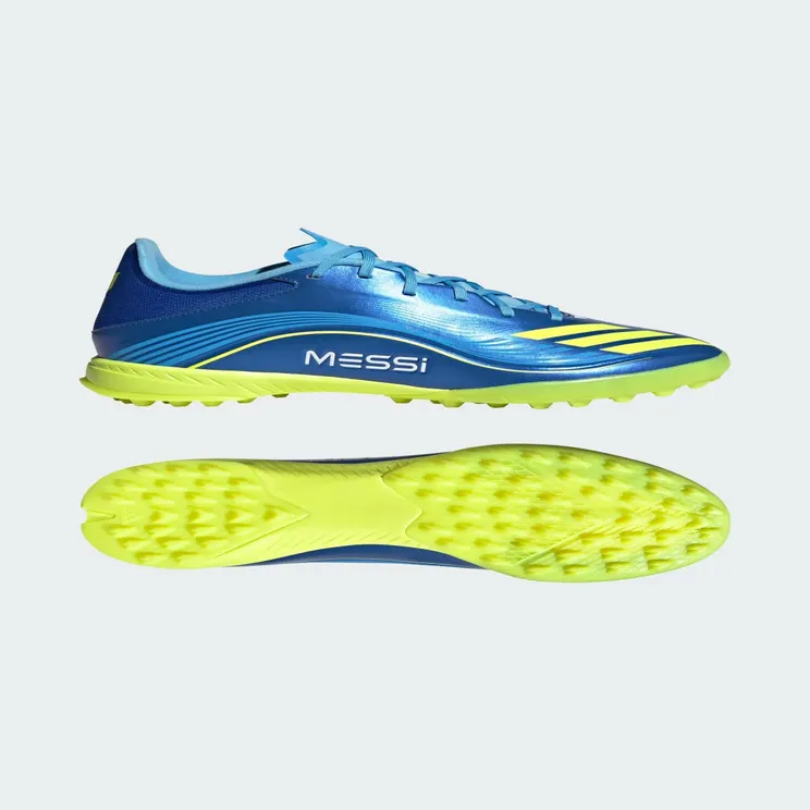 adidas F50 Messi League Turf Boots “Royal Blue / Solar Yellow / Semi Blue Burst” (JQ6613)