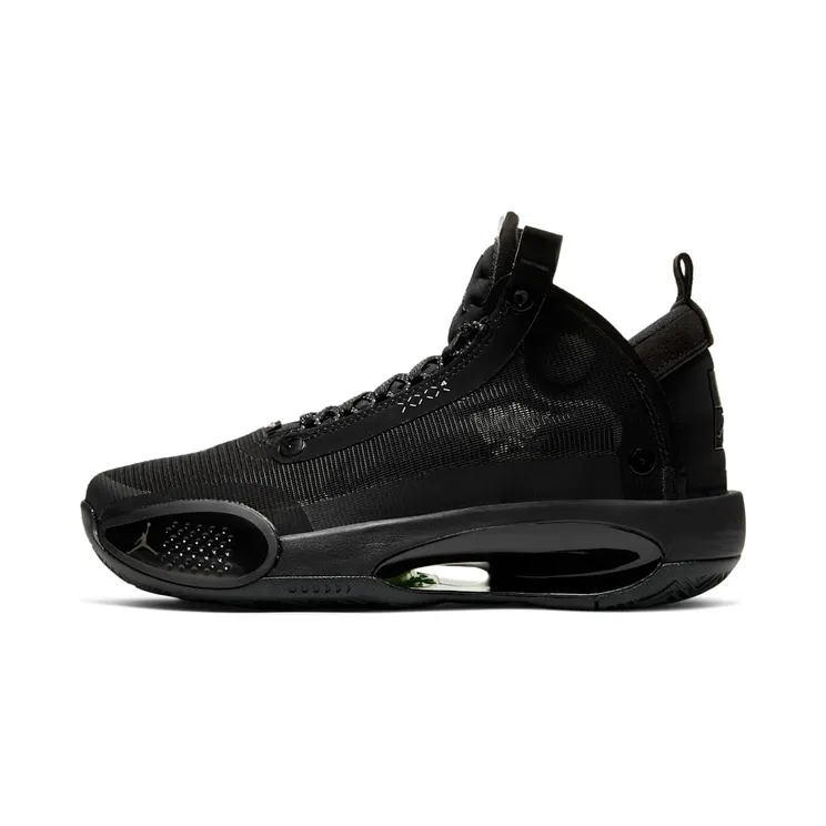 Air Jordan Nike AJ XXXIV Black Cat (GS) (2020) “Black / Dark Smoke Grey / Electric Green” (BQ3384-003)