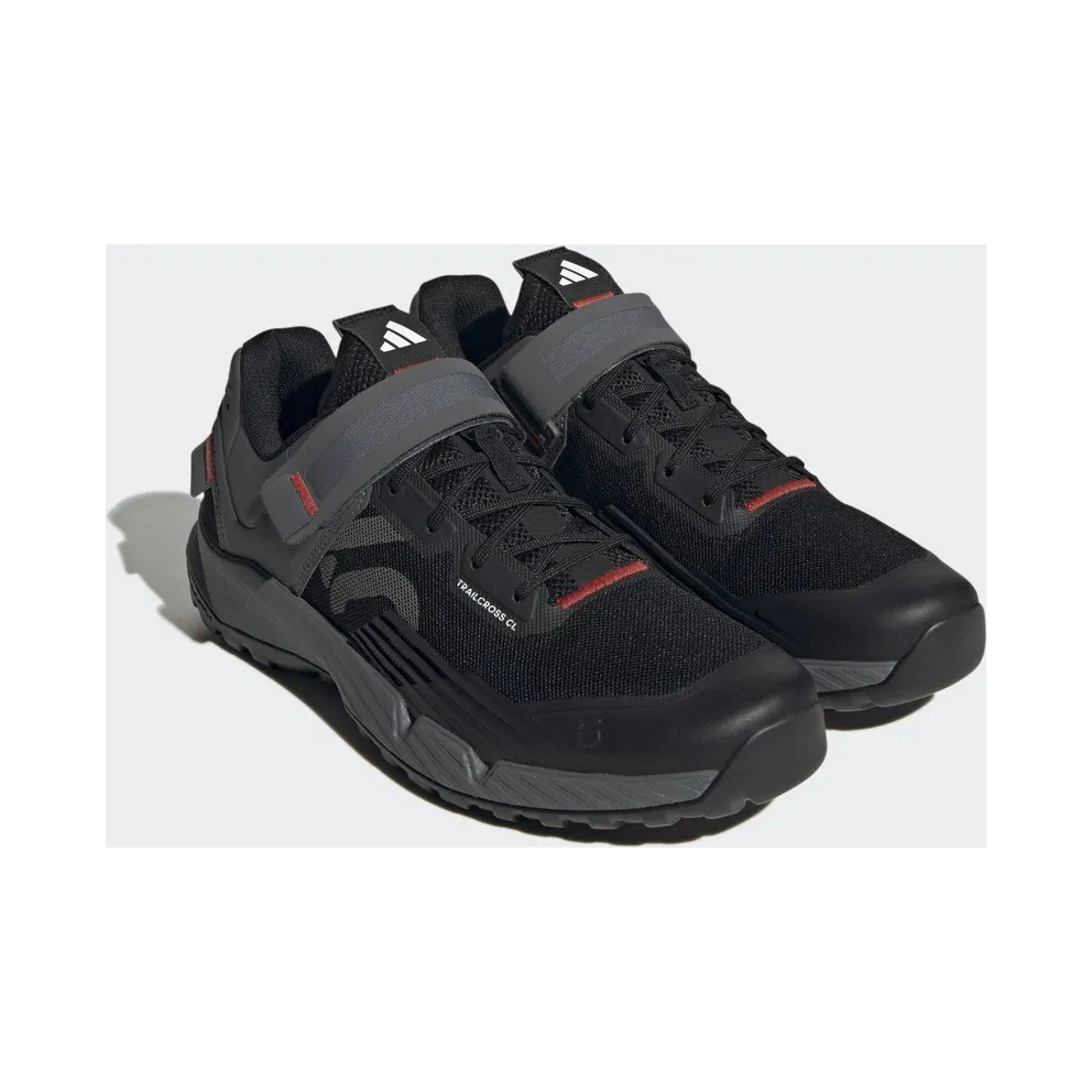 Adidas 5.10 TRAILCROSS CLIP-IN MOUNTAIN BIKING SHOES Core Black / Grey Three / Red (HP9926)
