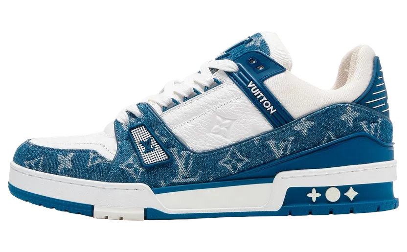 Louis Vuitton LV Trainer Low “Monogram Denim White Blue” (1A9JGU)
