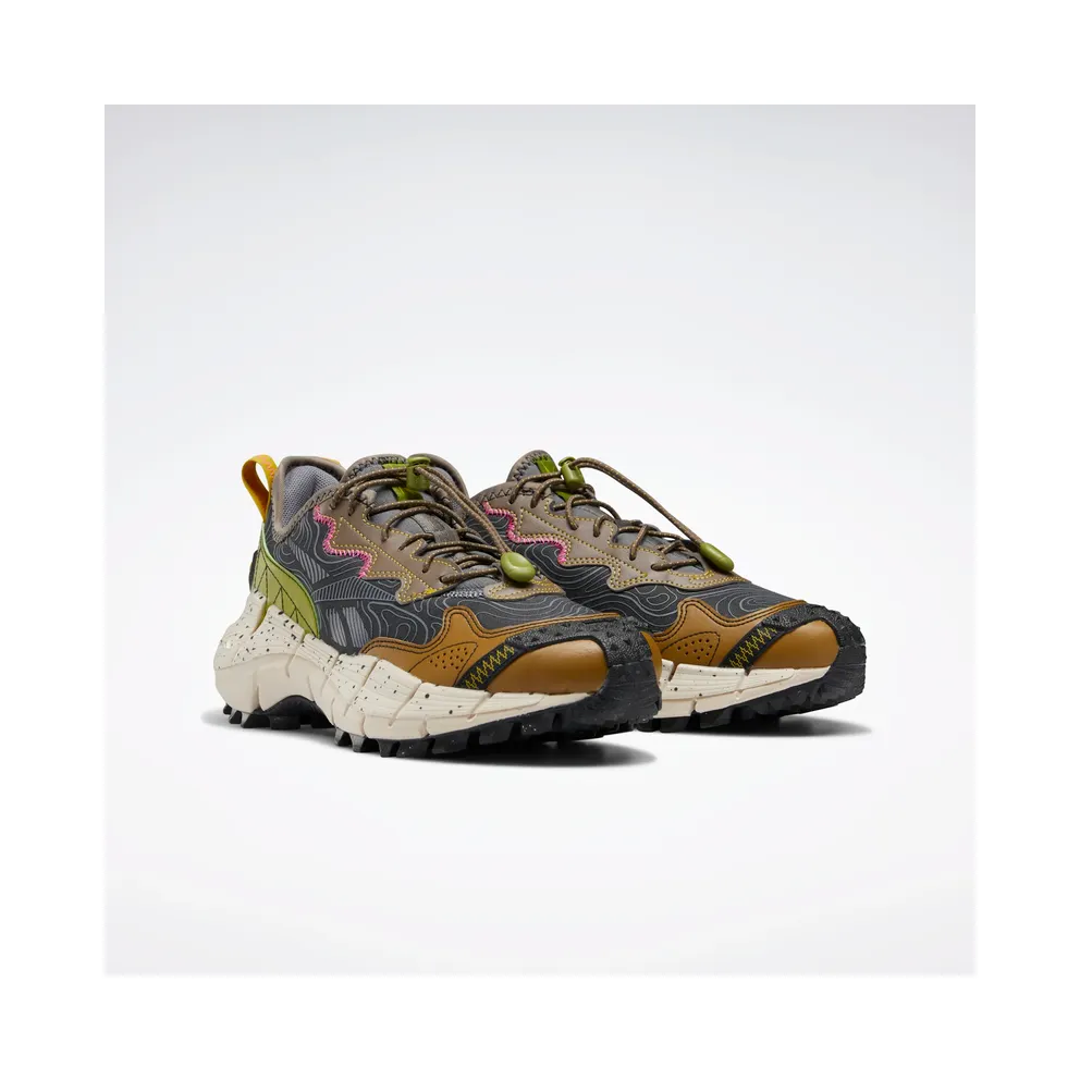Reebok Zig Kinetica II Edge Pure Grey 8 / Wild Moss / Sulfur Green (GX0511)