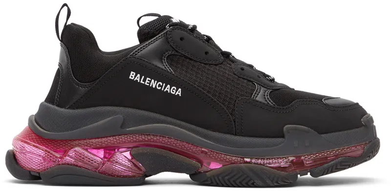 Balenciaga Black & Pink Triple S (544351-W2FR1)