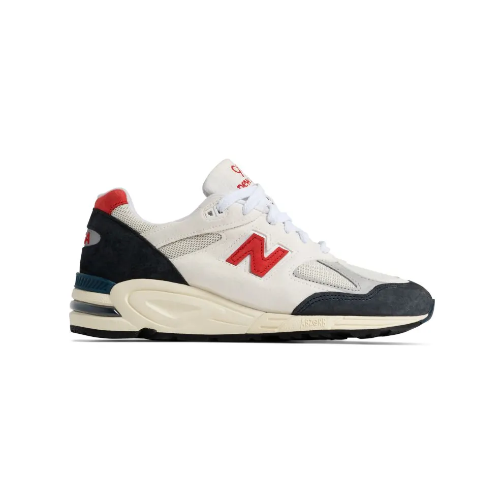 New Balance Off-White & Navy 990V2 (M990TA2)
