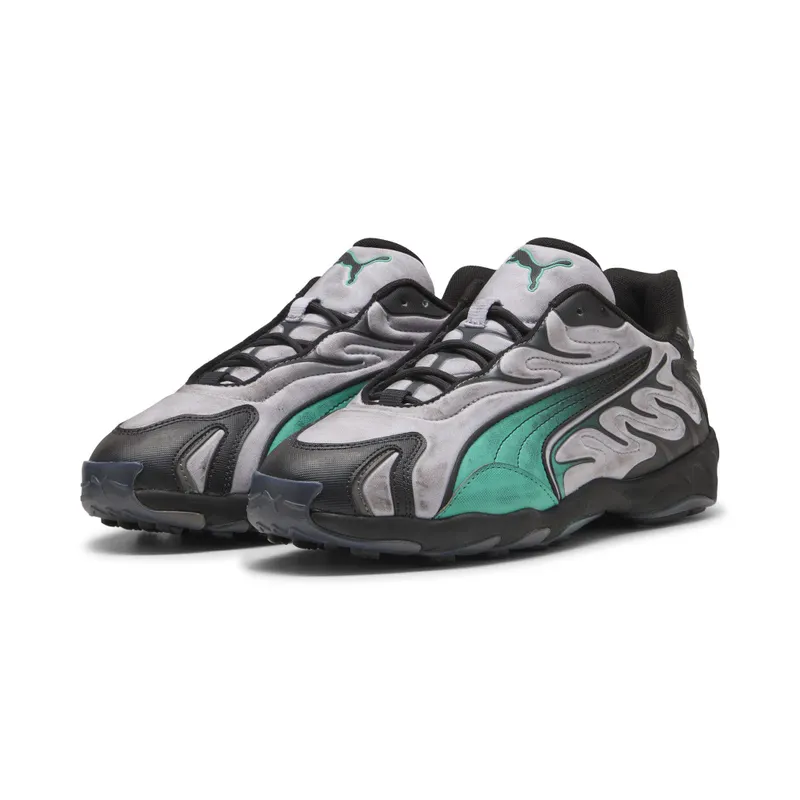 Puma Inhale Distressed “Vibrant Silver / Vibrant Green” (404532_01)