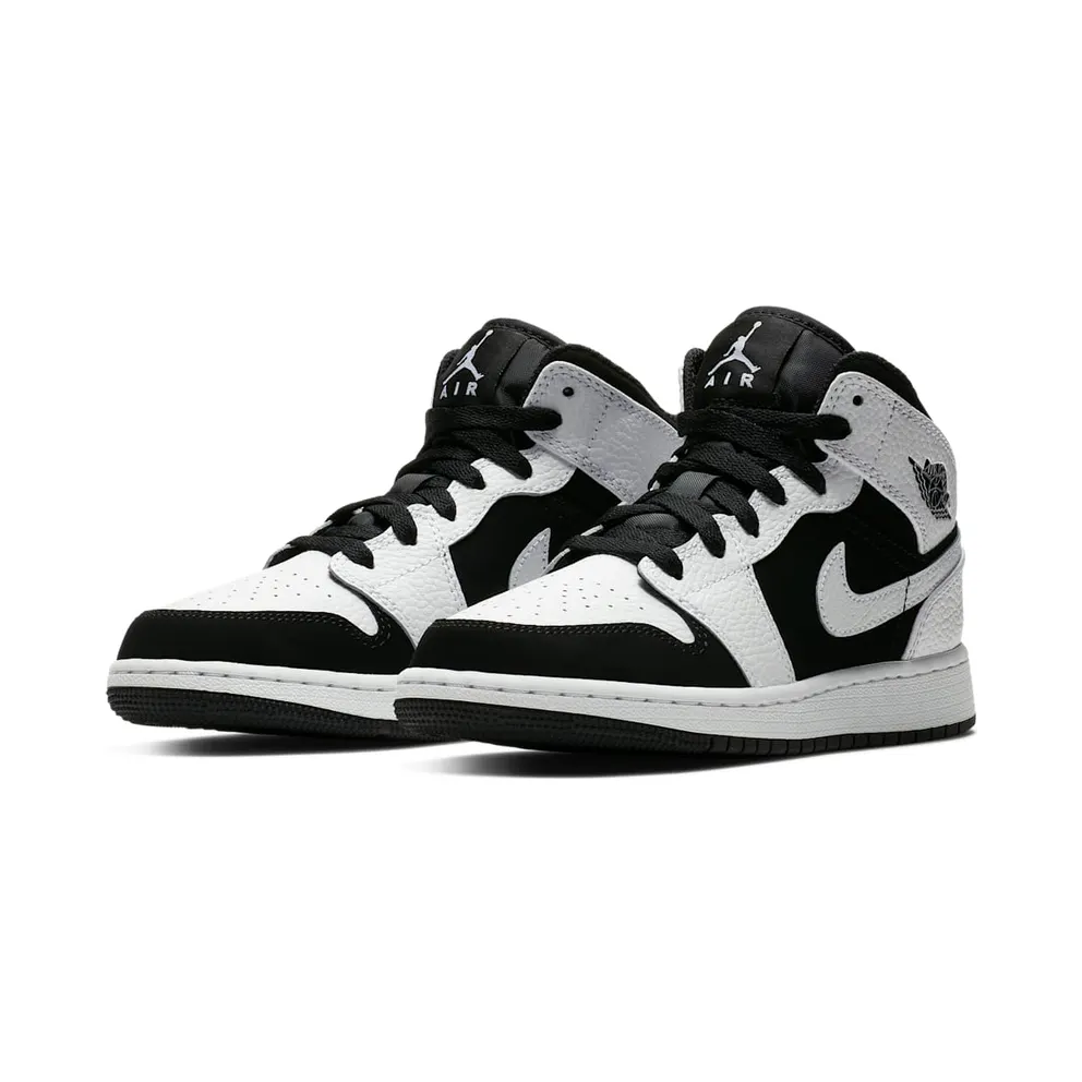 Jordan 1 Mid White Black (GS) White/Black-White (554725-113)