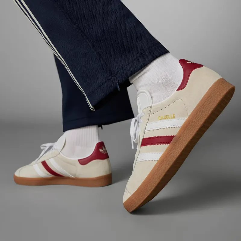 adidas Gazelle Aluminium / Cloud White / Collegiate Burgundy (IG0672)
