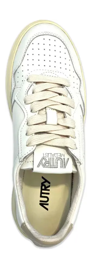 Autry Medalist Perforated Leather “White” (AULW LL27) (4)