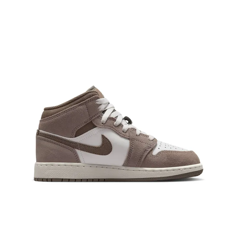 Air Jordan 1 Mid GS “Enigma Stone / Summit White / Olive Grey” (DQ8423-003)