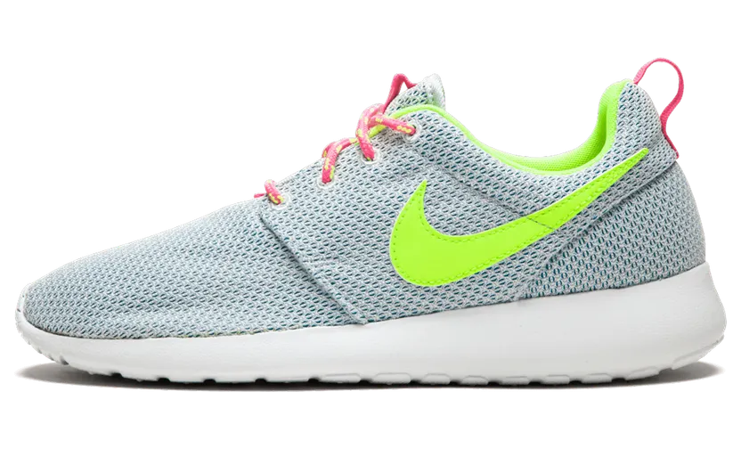 Nike Rosherun (GS) “Pure Platinum Volt Pink” (599729-008)
