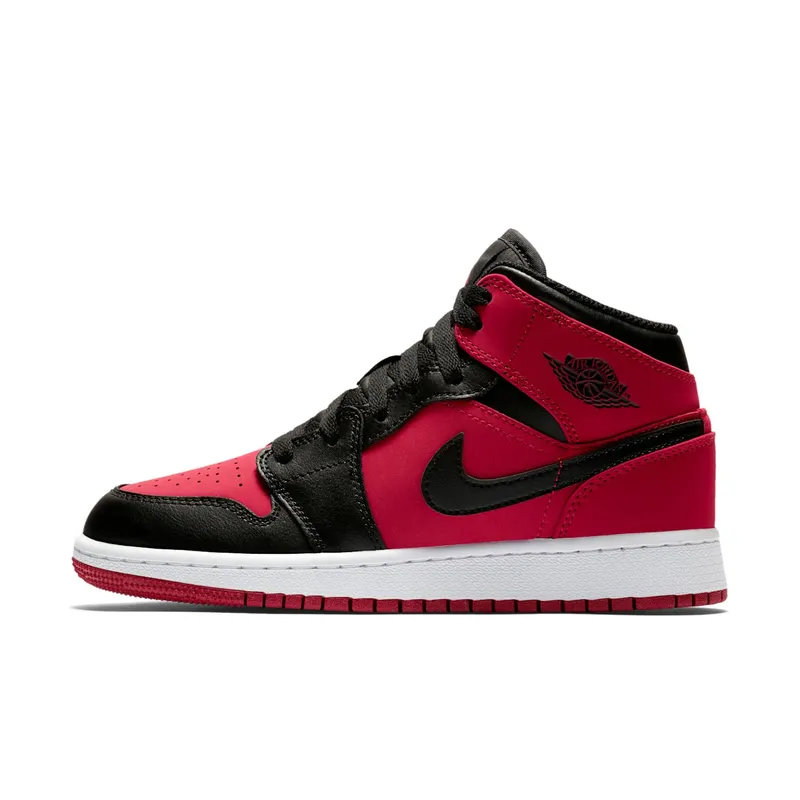Jordan 1 Mid Gym Red Black Gym Red/Black-White (554724-610)