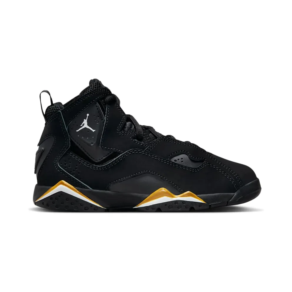 Jordan True Flight Black Metallic Gold White (343796-017)