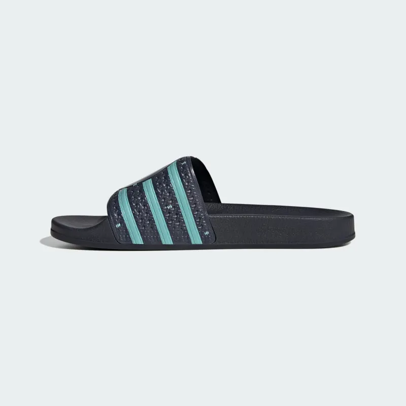 Adidas DUITSLAND TREFOIL Slides Collegiate Navy / Flash Aqua / Collegiate Navy (KZ9405)