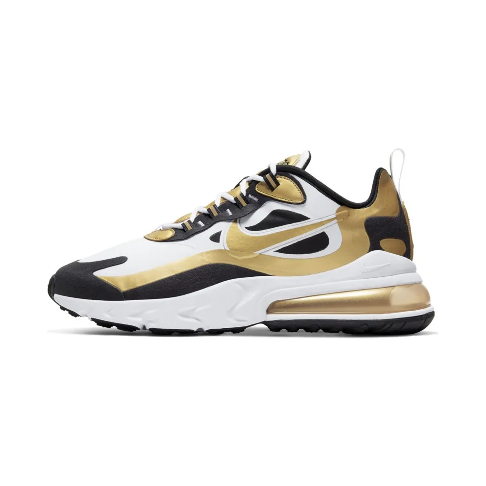 Nike Air Max 270 React White Metallic Gold White/Black-Metallic Gold (CW7298-100)