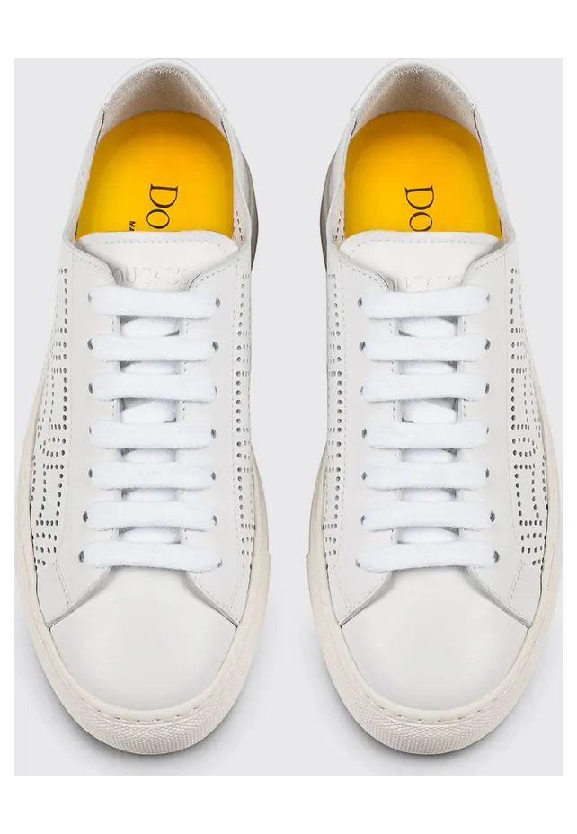 Doucal’s Perforated Leather Sneakers White (DD8900JESSUY279EW00) (2)