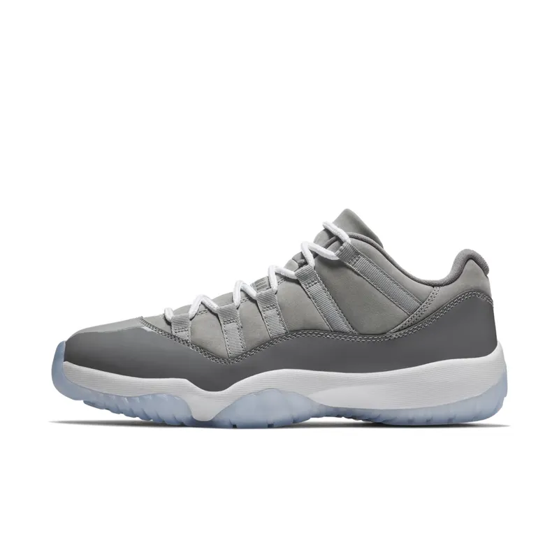 Jordan 11 Retro Low Cool Grey Medium Grey/White-Gunsmoke (528895-003)