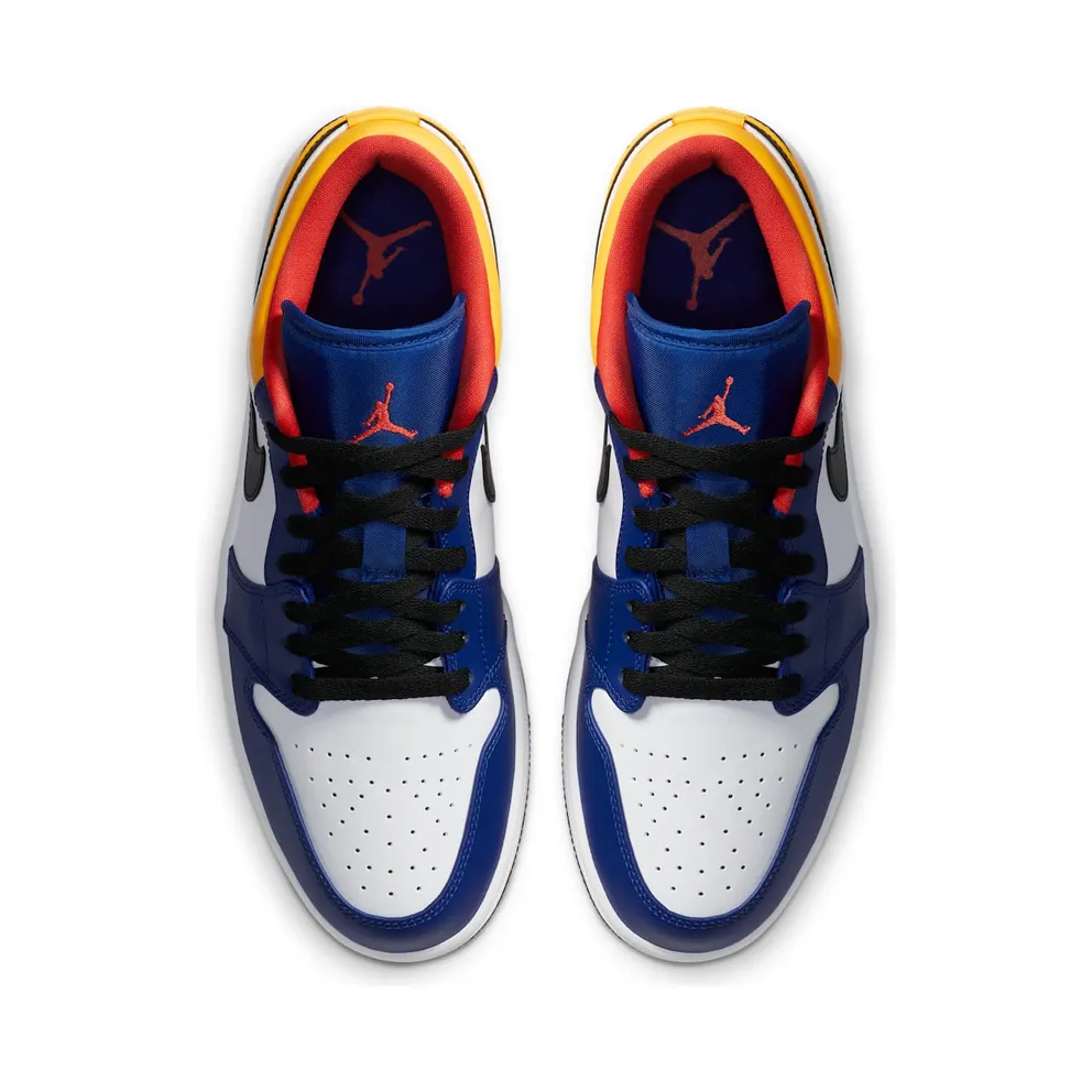 Air Jordan Nike AJ I 1 Low Blue Yellow (2020) (553558-123)