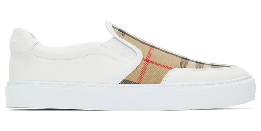 Burberry Salmond Check Slip-On Sneakers (8043212)