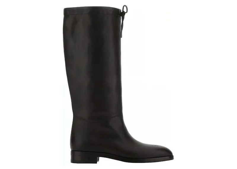 Gucci Drawstring Knee High Boots Black Beige (719823 AAA5Q 1078)