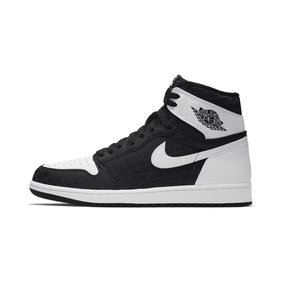 Jordan 1 Retro High RE2PECT (Derek Jeter) Black/White (555088-008)