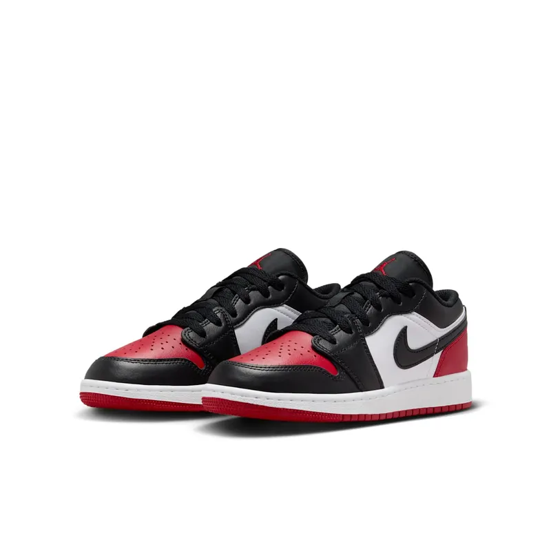 Air Jordan 1 Low Bred Toe (GS) (553560-161)