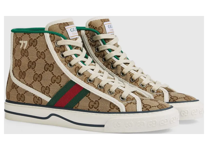 Gucci Tennis 1977 High Top GG (W) (627838 HVK70 9765) (2)