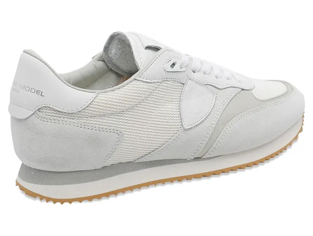 Philippe Model Blville Suede Low “White/Grey” (BVLU W011) (3)
