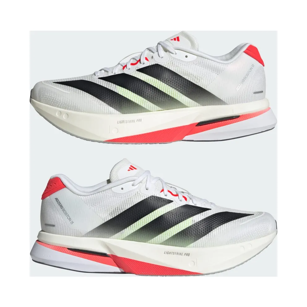 Adidas Adizero Boston 13 Cloud White / Core Black / Lucid Red (JS4932)