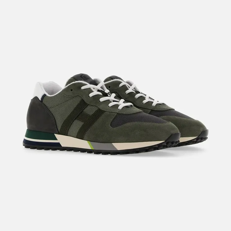 Sneakers Hogan H383 Green White Grey (HXM3830AN51MVC742N)