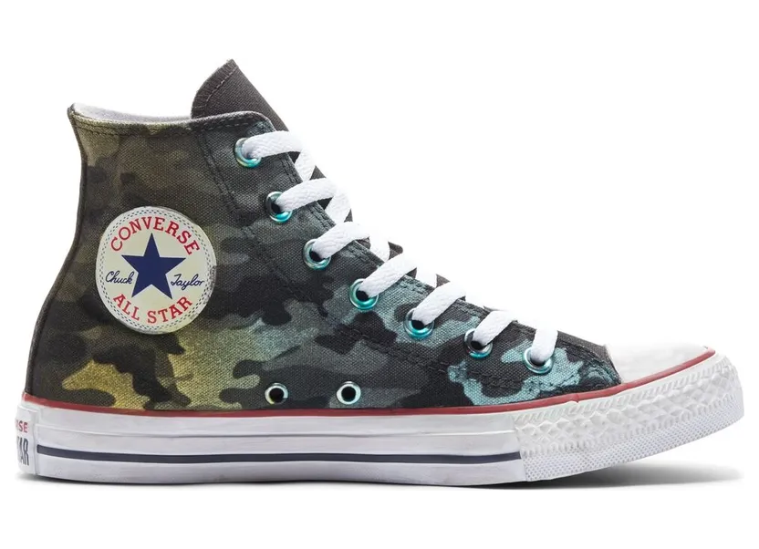 Converse Camo Chuck Taylor All Star High Top Navy Green Camo (171022C)