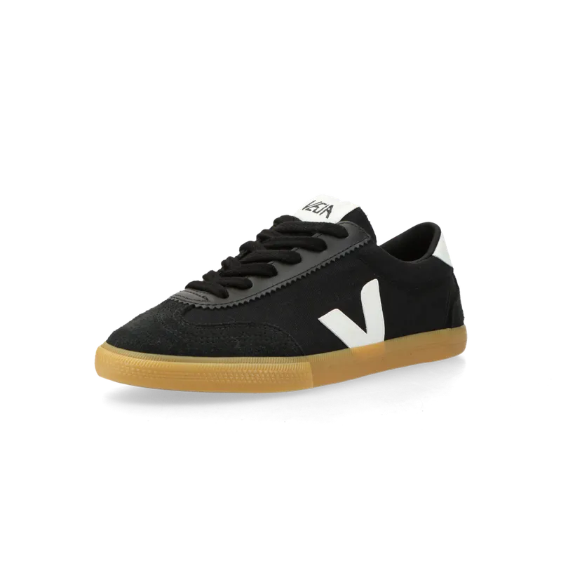 VEJA Volley Canvas (black / white / natural) – VO0103529